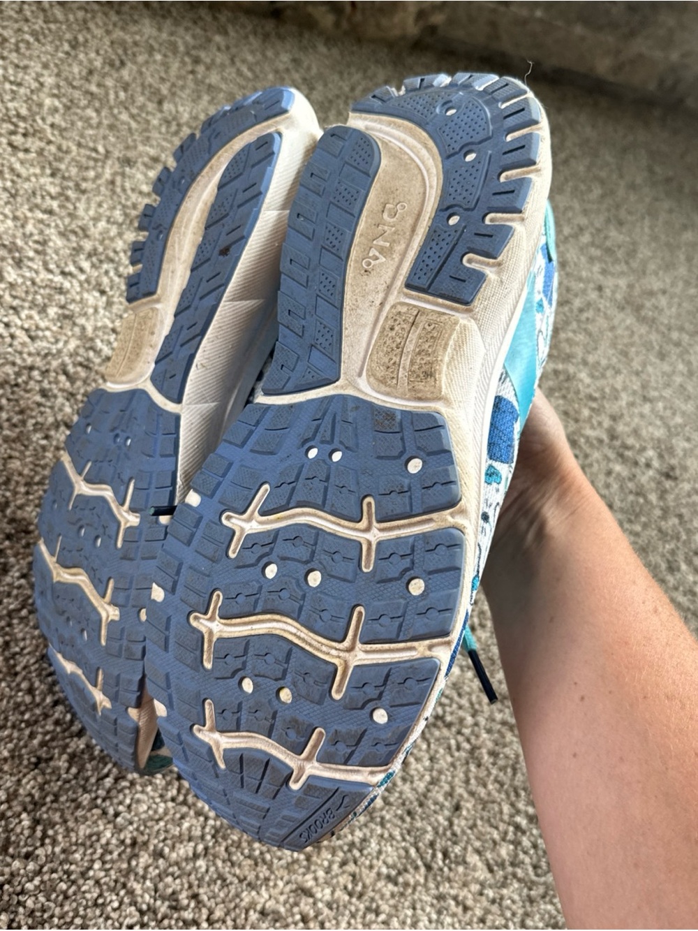 Brooks Trace 3 Lightweight Turquoise Nurse Patterned Running Shoes Womens 8.5 B - Picture 9 of 9